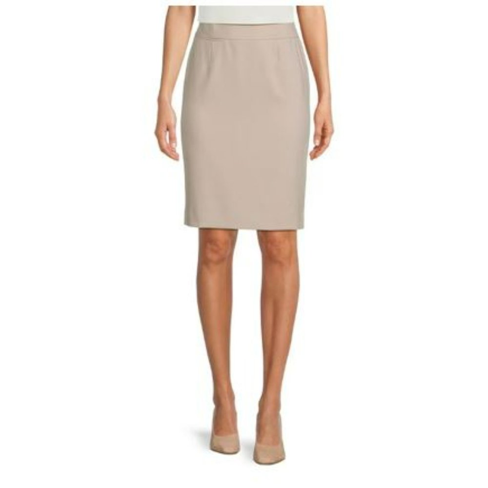LOFT Neutral Beige Straight Pencil Skirt